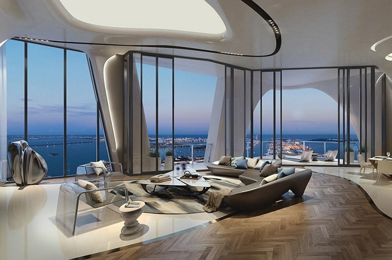 Lounge open space design Zaha Hadid